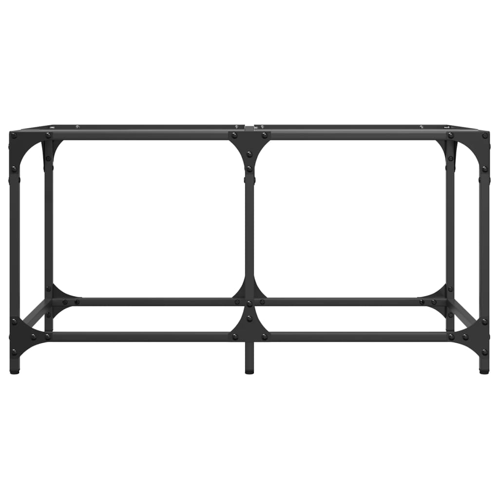 Table basse avec plateau en verre transparent 78,5x40x40 cm en acier
