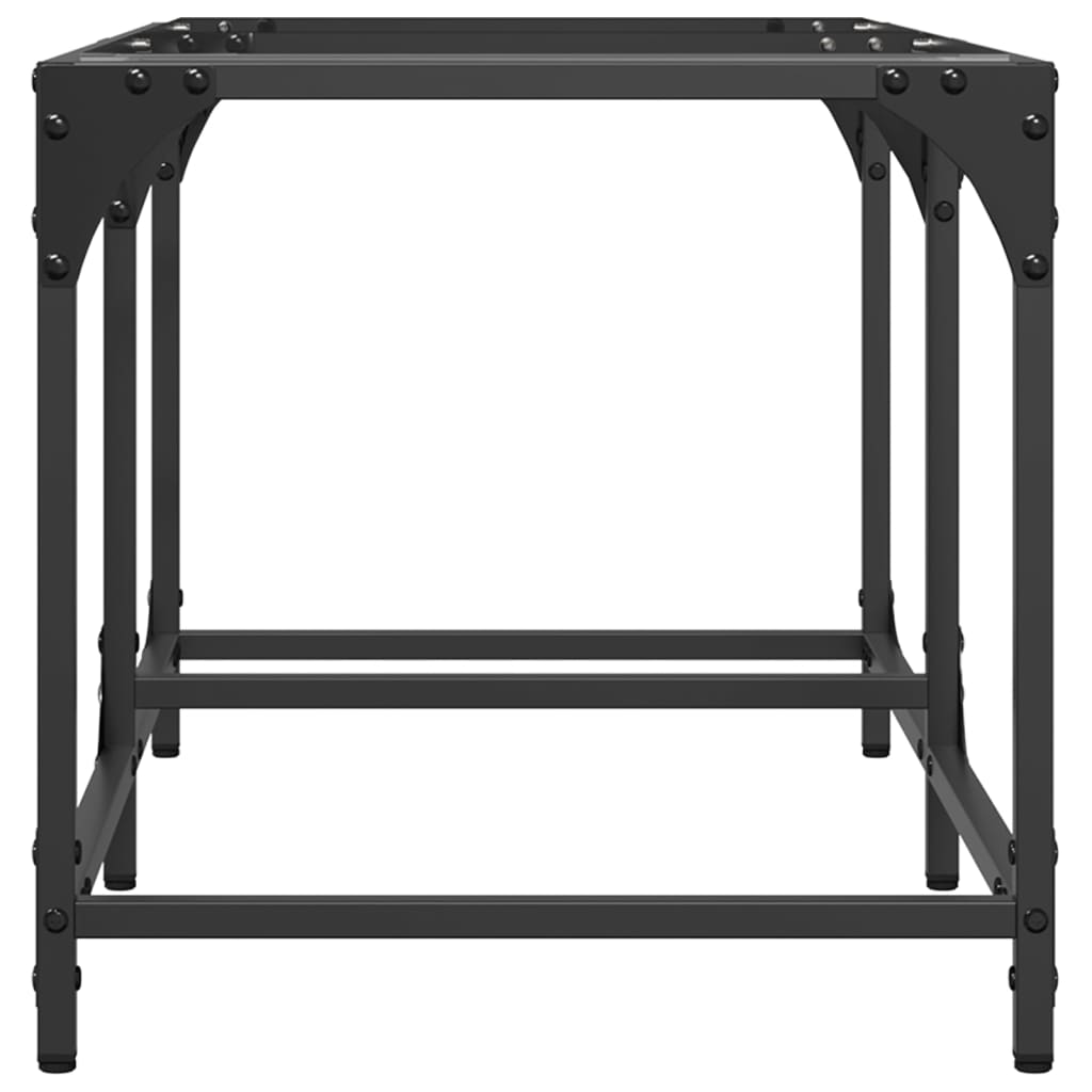 Table basse avec plateau en verre transparent 78,5x40x40 cm en acier
