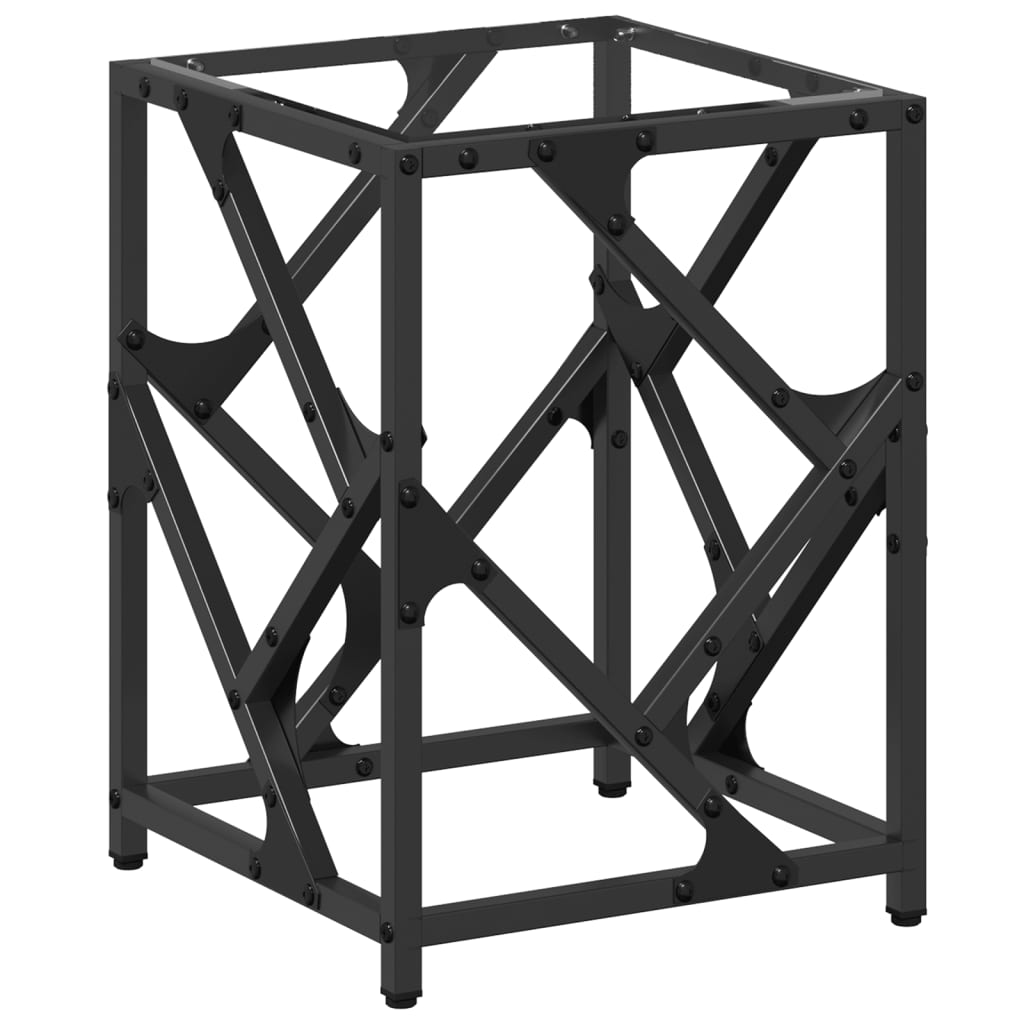 Table basse avec plateau en verre transparent 30x30x41 cm en acier