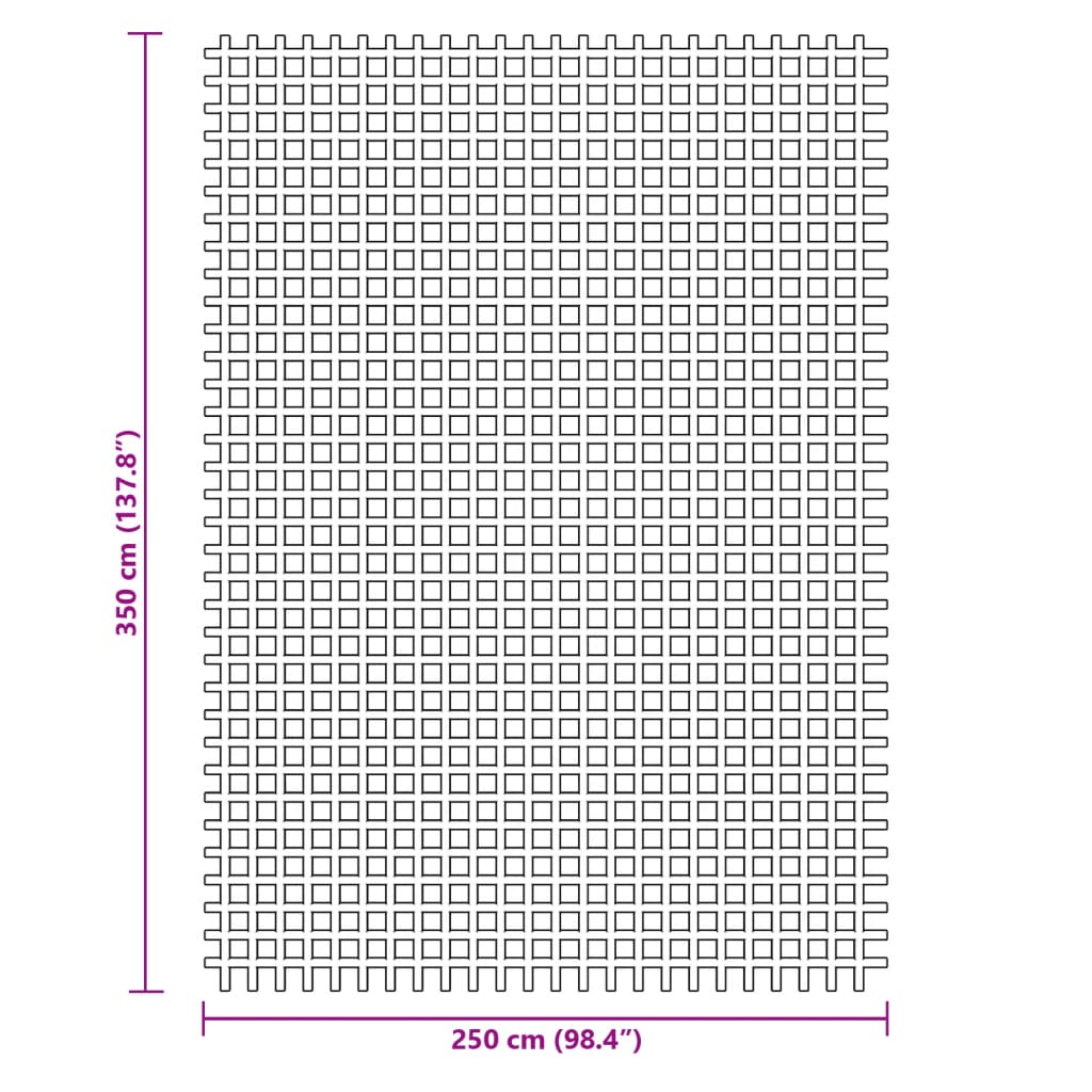 Tapis de camping bleu 3,5x2,5 m