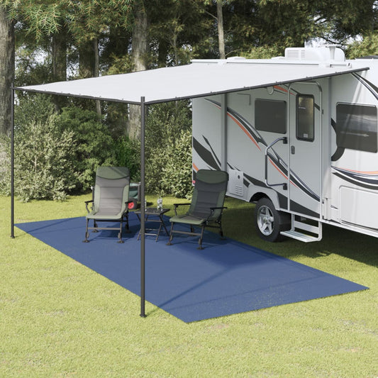 Tapis de camping bleu 5,5x2,5 m