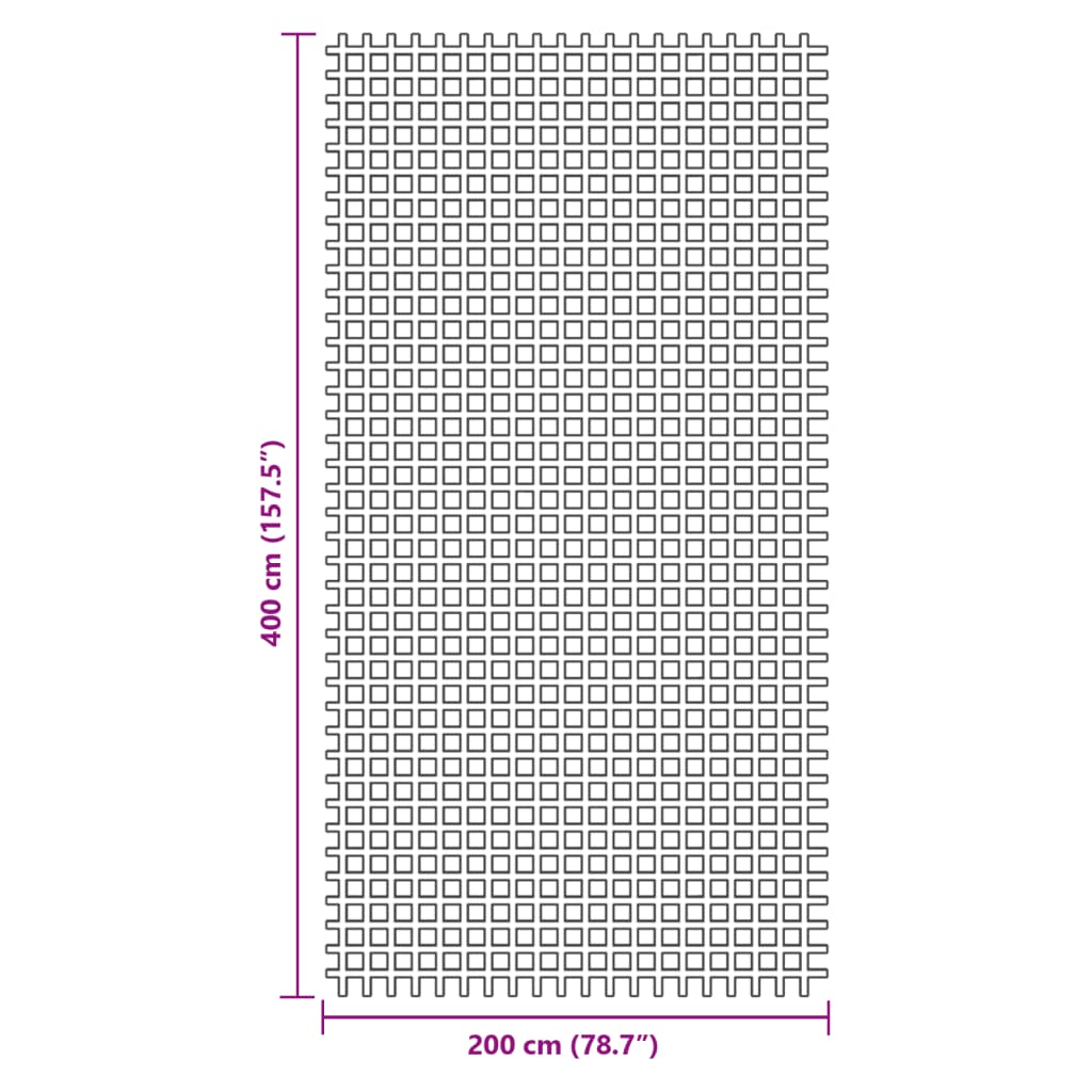 Tapis de camping vert 4x2 m