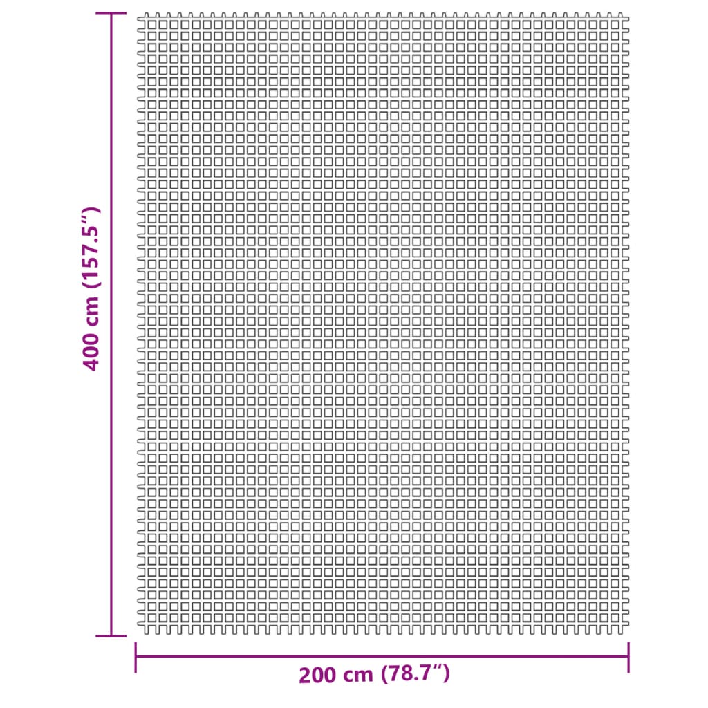 Tapis de camping gris clair 4x2 m