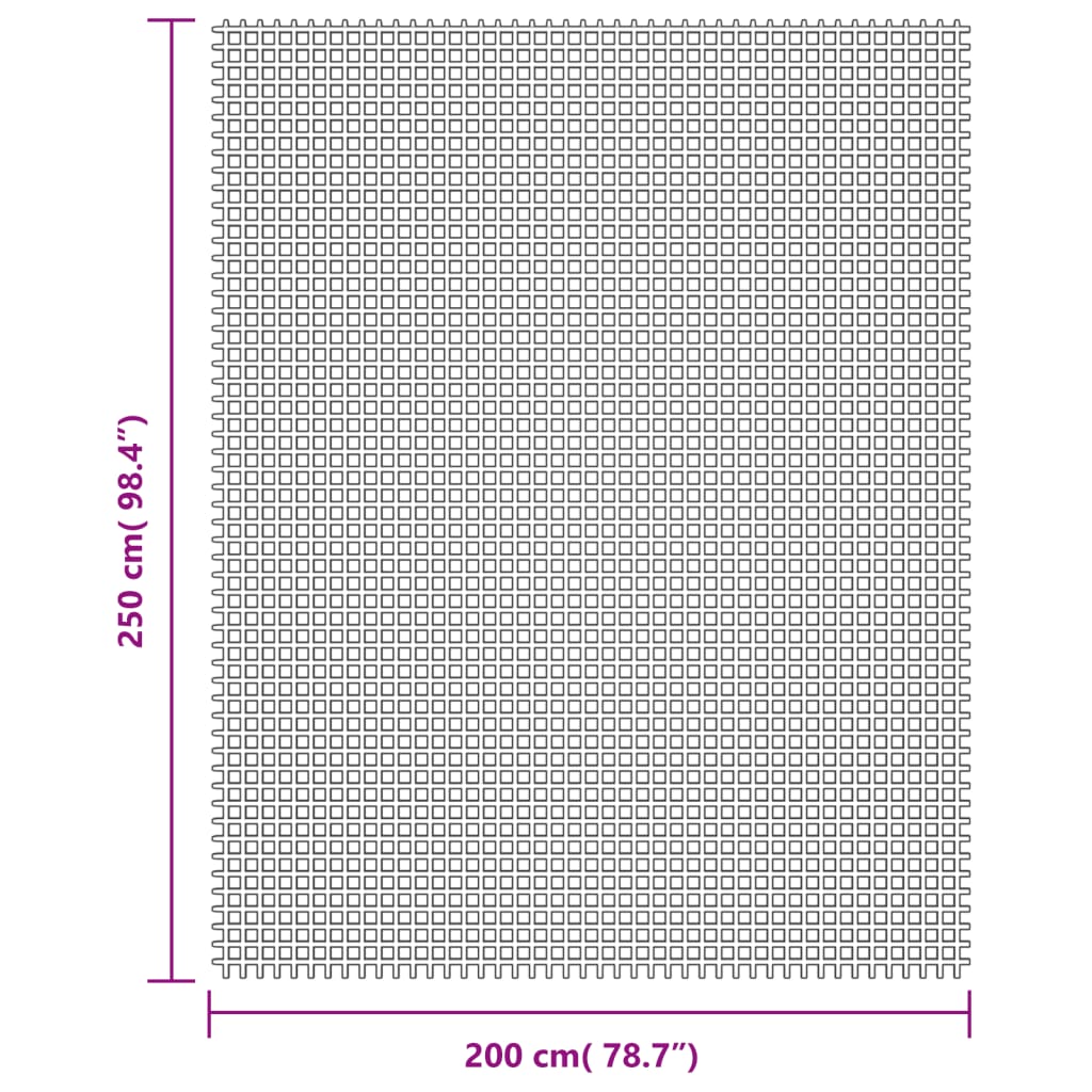 Tapis de camping gris clair 2,5x2 m