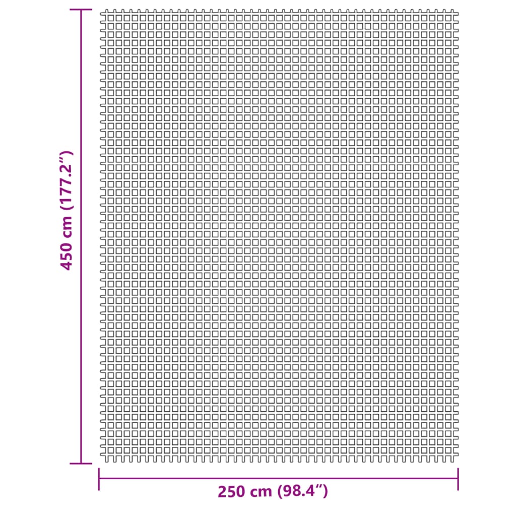 Tapis de camping gris clair 4,5x2,5 m