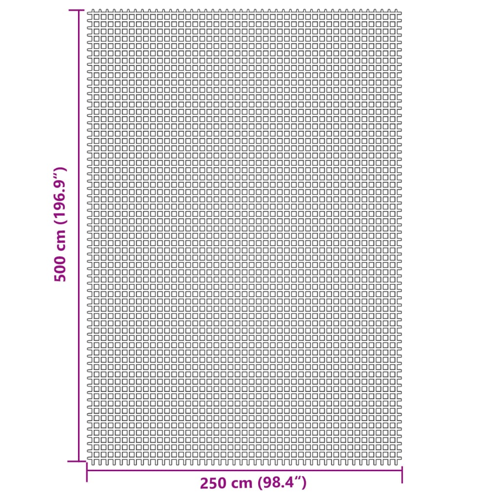 Tapis de camping gris clair 5x2,5 m