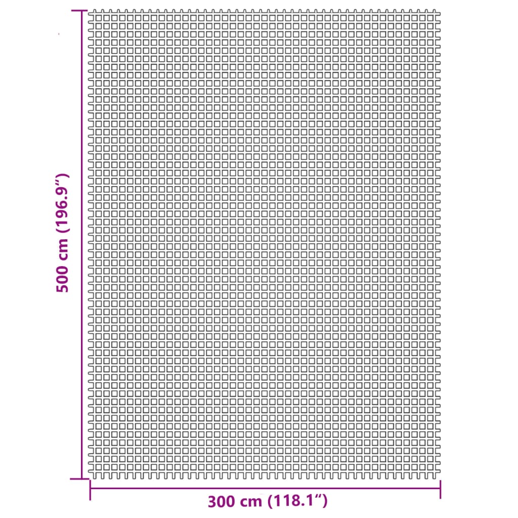 Tapis de camping gris clair 5x3 m