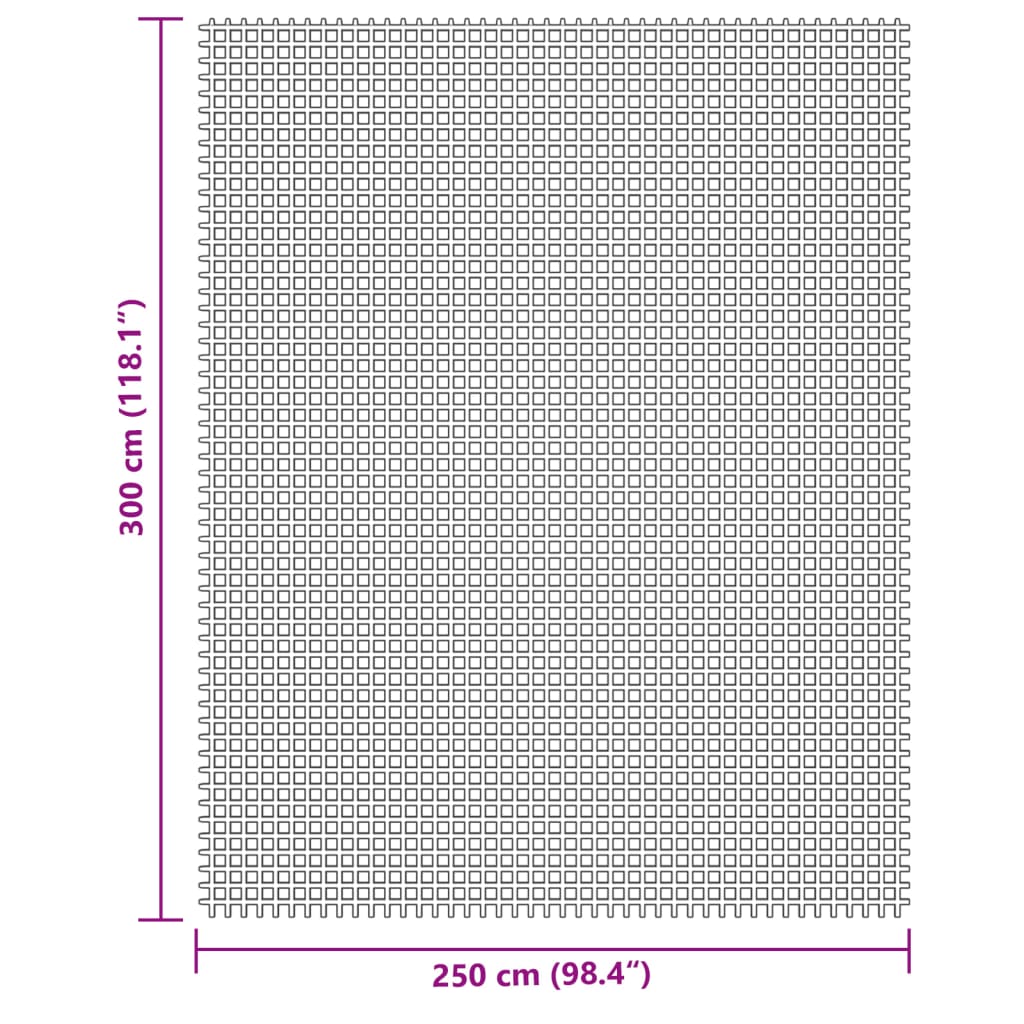 Tapis de camping crème 3x2,5 m