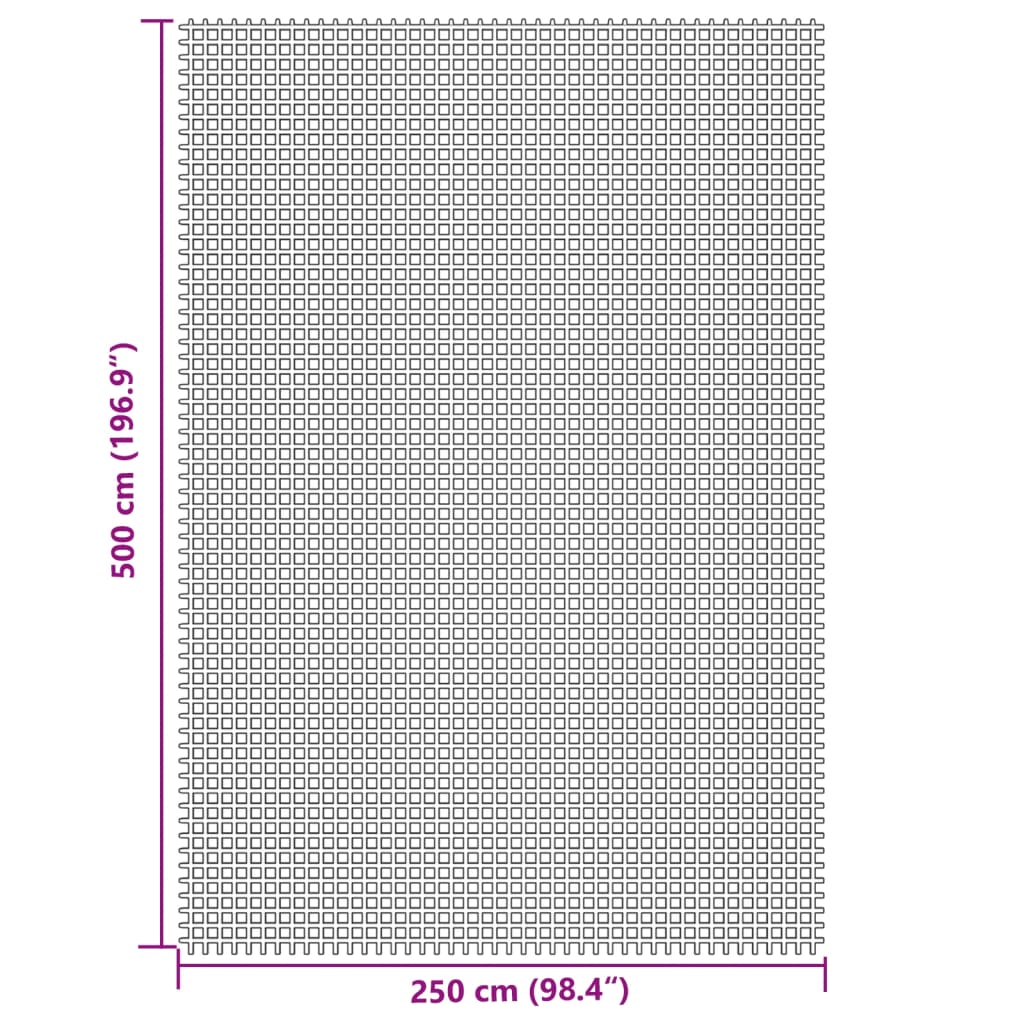 Tapis de camping crème 5x2,5 m