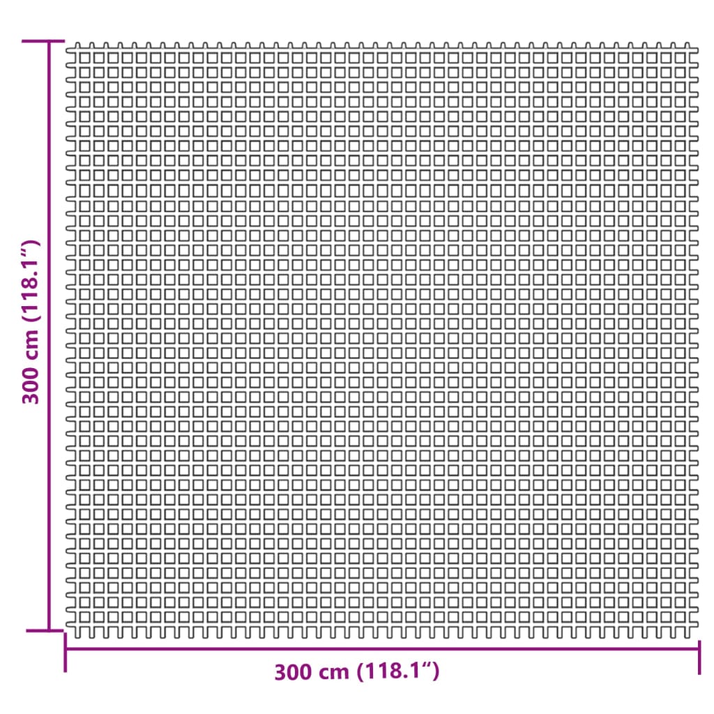 Tapis de camping crème 3x3 m