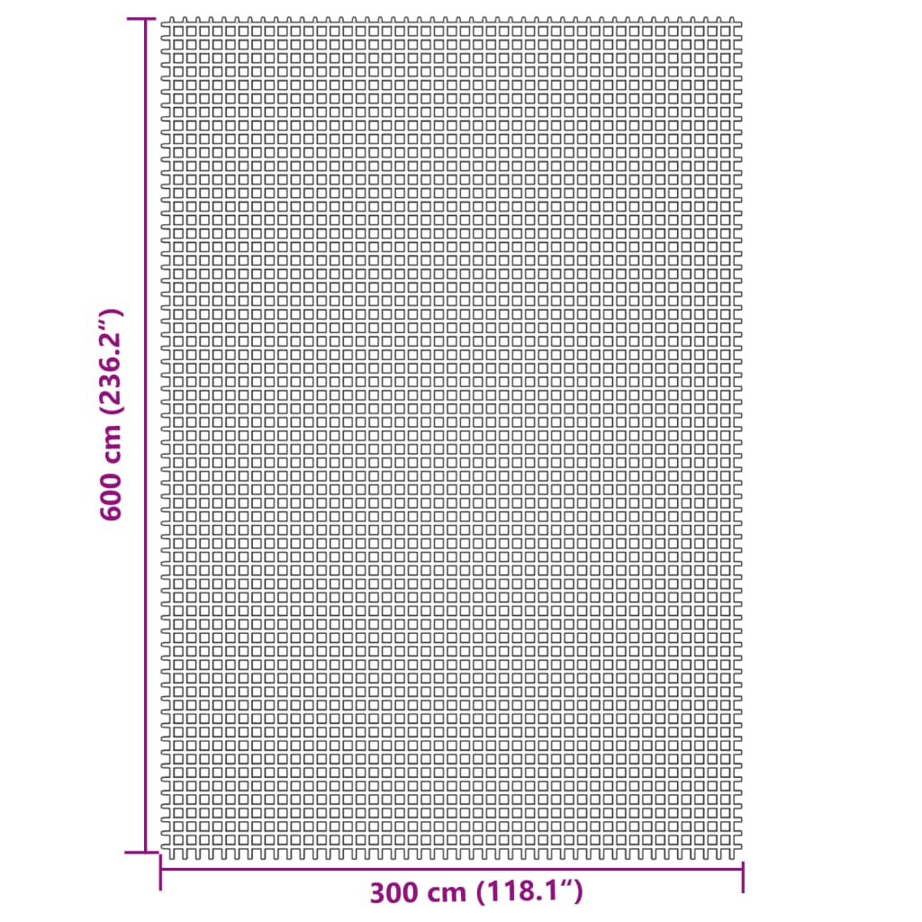 Tapis de camping crème 6x3 m