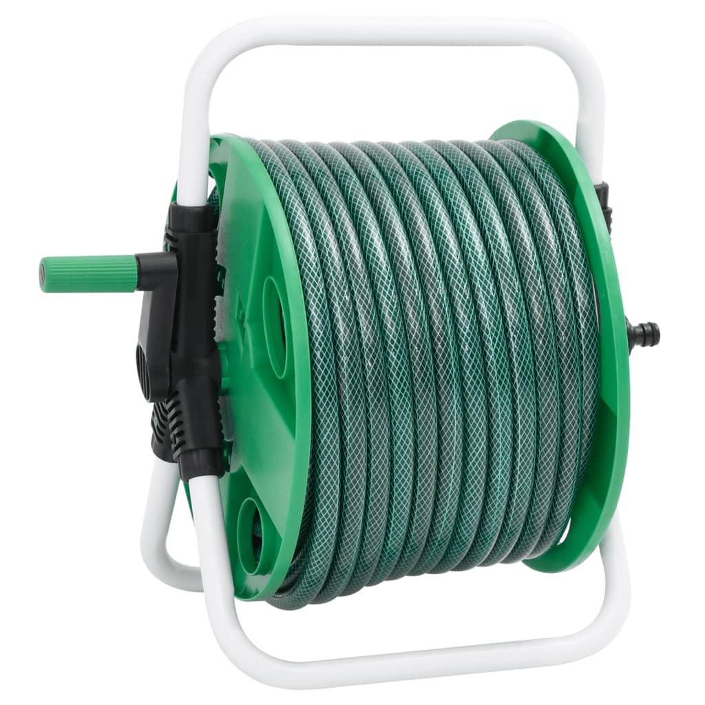 Schlauchtrommel Freistehend Grün mit 30 m Schlauch PVC