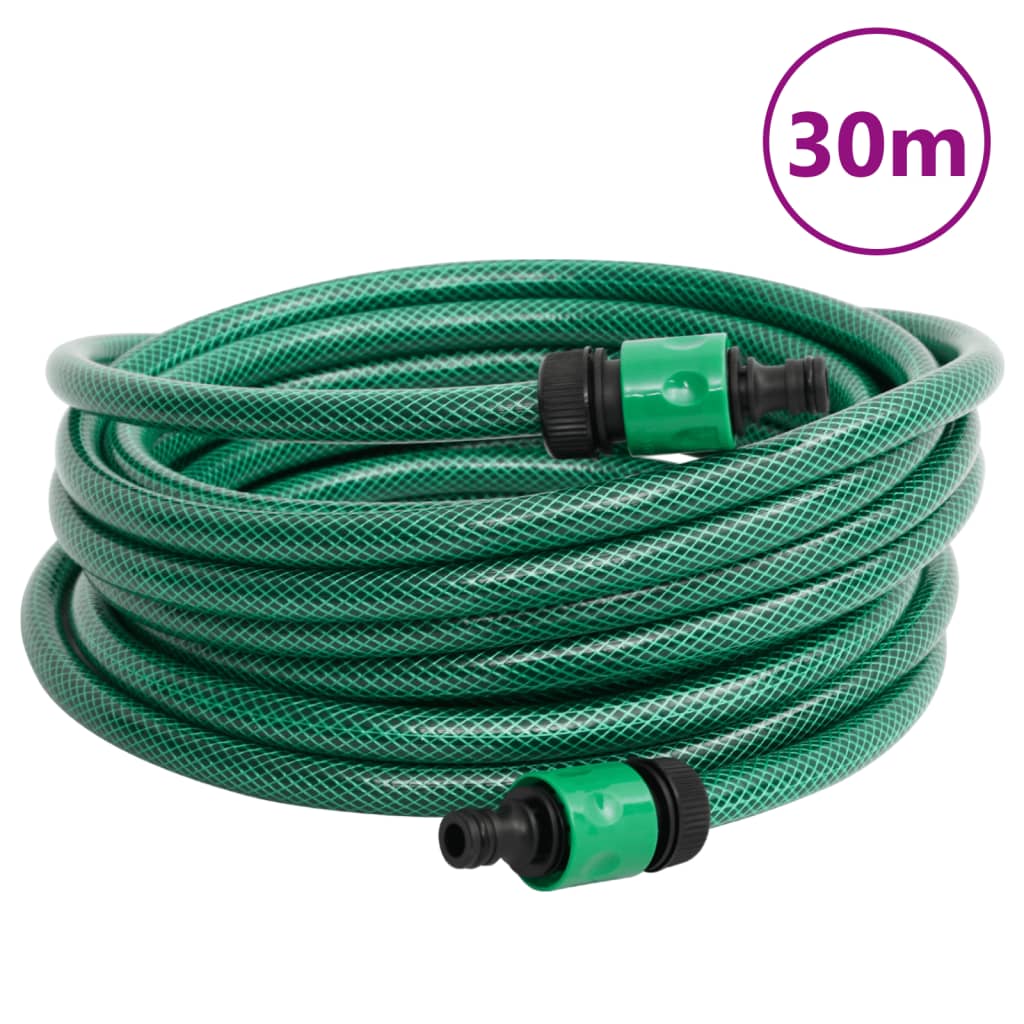 Schlauchtrommel Freistehend Grün mit 30 m Schlauch PVC