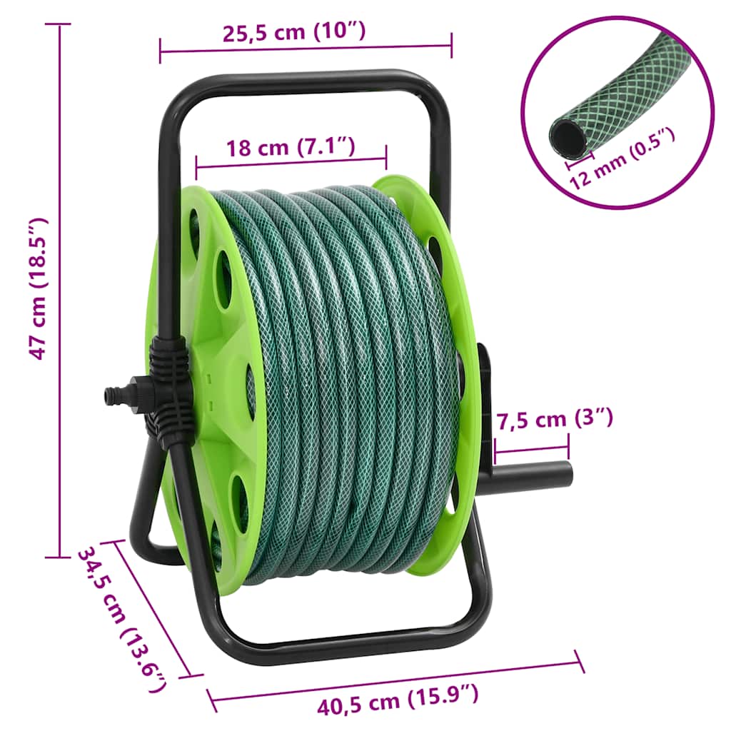 Schlauchtrommel Freistehend mit Schlauchanschluss-Set 0,5" 20 m