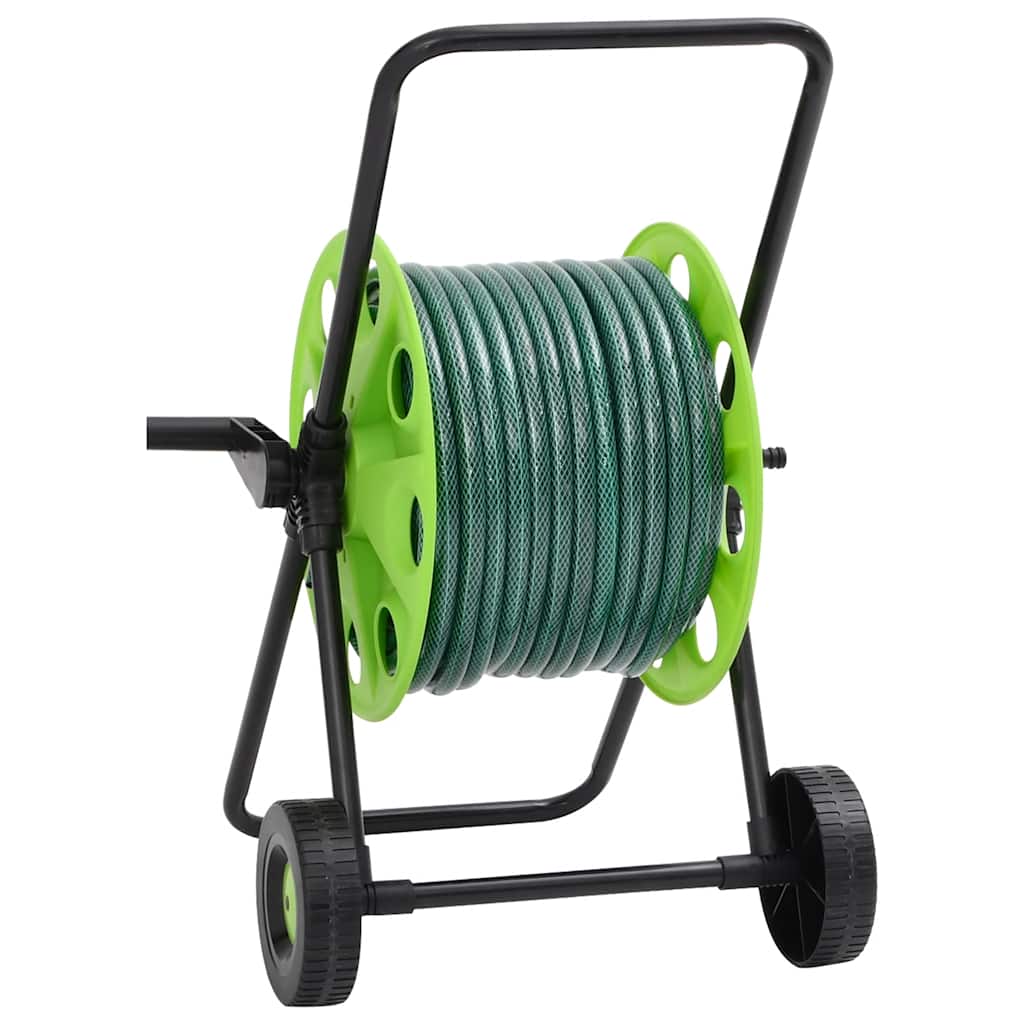 Schlauchwagen mit Schlauchanschluss-Set 0,5" 50 m PVC Grün