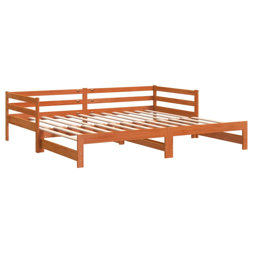 Lit de repos extensible sans matelas 90x190 cm en bois massif