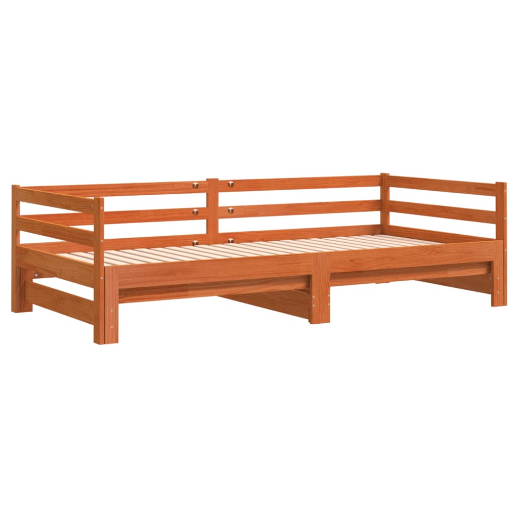 Lit de repos extensible sans matelas 90x190 cm en bois massif