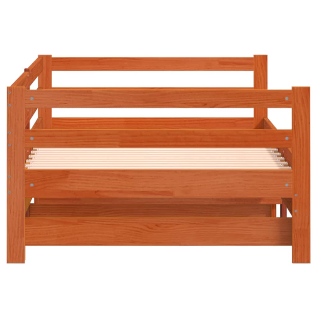 Lit de repos extensible sans matelas 90x190 cm en bois massif