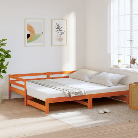 Lit de repos extensible sans matelas 90x190 cm en bois massif