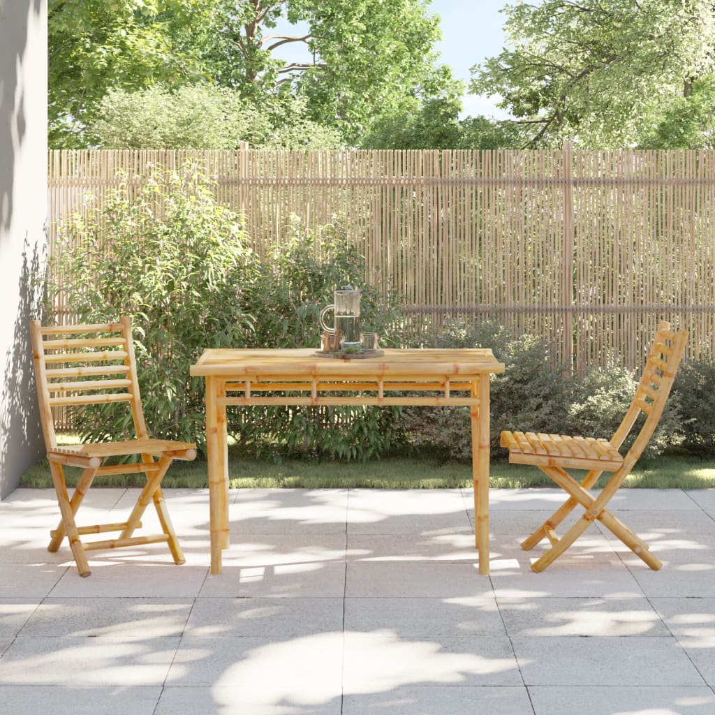 Table à manger de jardin 110x55x75 cm bambou