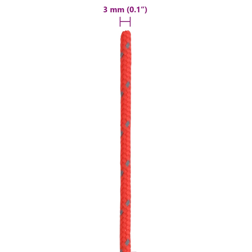 Corde de tente réfléchissante avec tendeurs de corde 50 m 3 mm