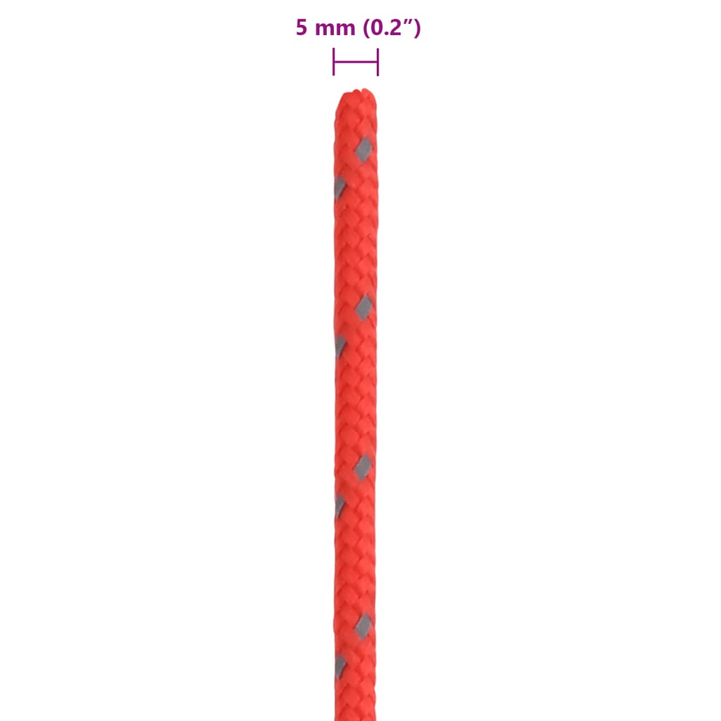 Corde de tente réfléchissante avec tendeurs de corde 50 m 5 mm