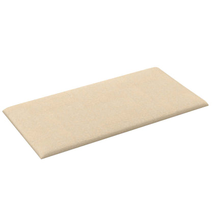Wandkopfteilen 12 stk. 30 x 15 cm Creme Stoff