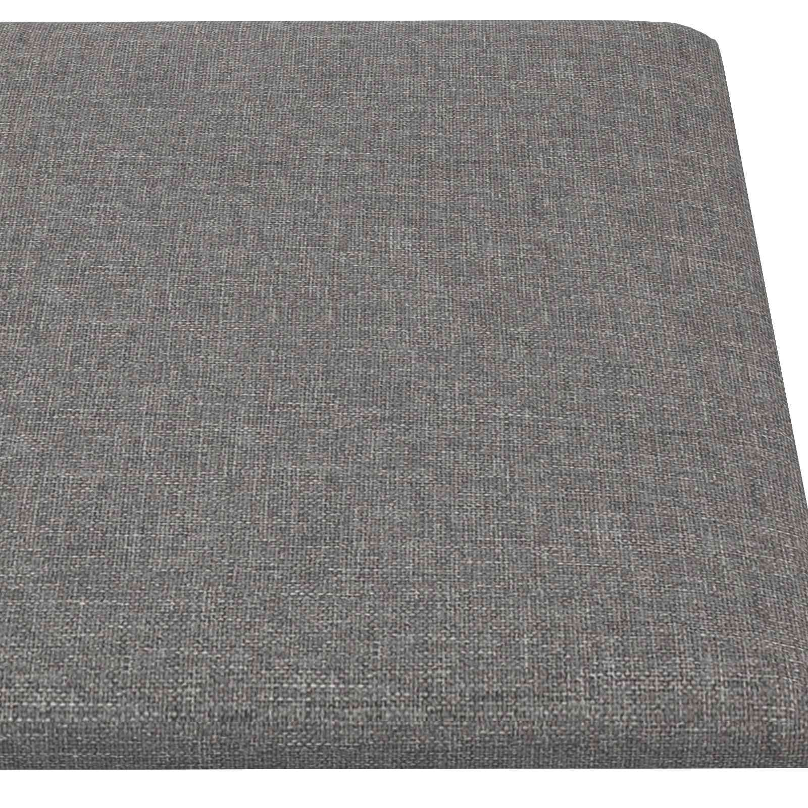 Wandkopfteilen 12 pcs 30 x 15 cm Hellgrau Stoff