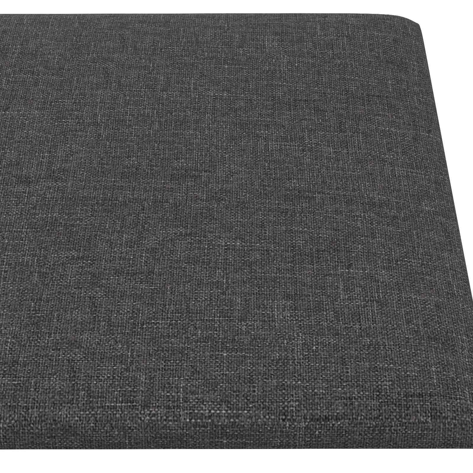 Wandkopfteilen 12 pcs 30 x 15 cm Dunkelgrau Stoff