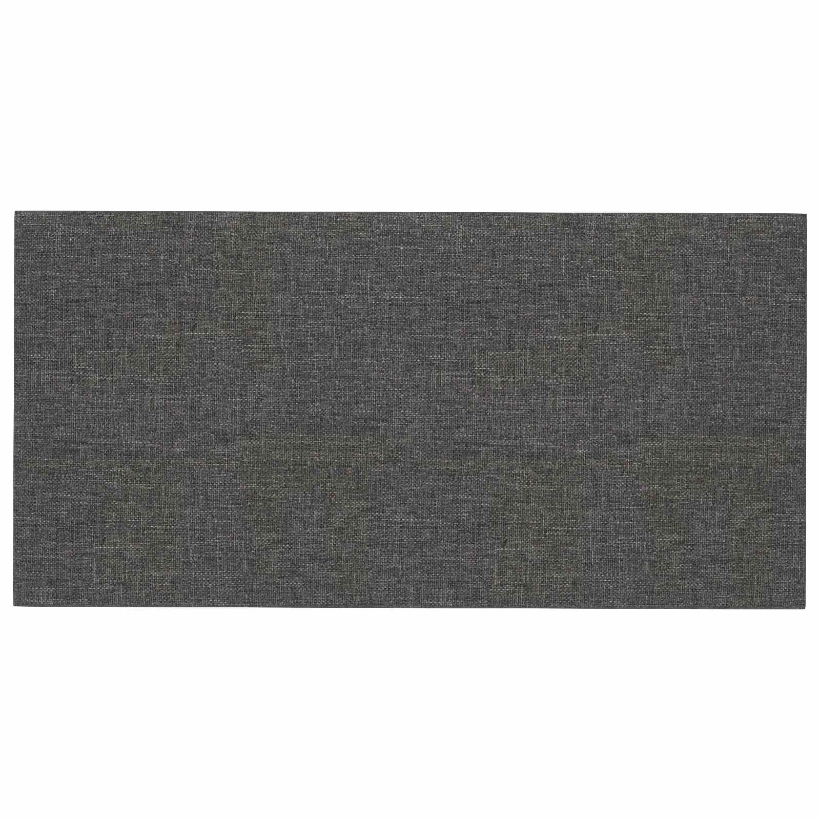 Wandkopfteilen 12 pcs 30 x 15 cm Dunkelgrau Stoff