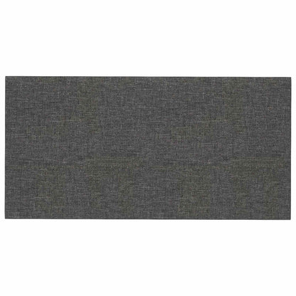 Wandkopfteilen 12 stk. 30 x 15 cm Dunkelgrau Stoff