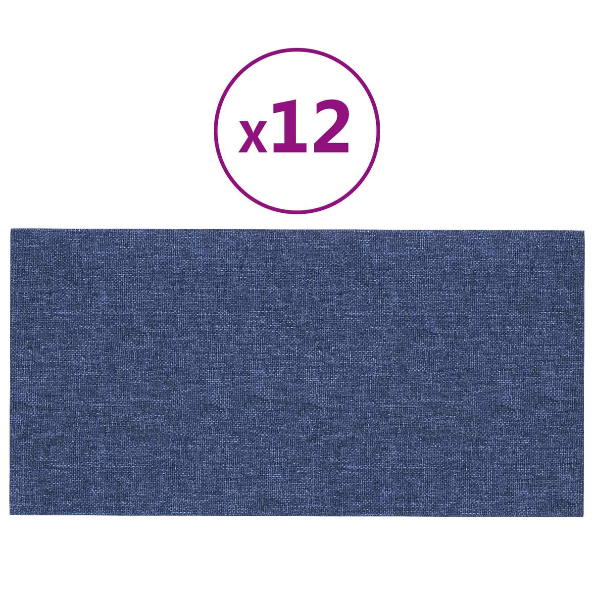 Wandkopfteilen 12 stk. 30 x 15 cm Blau Stoff