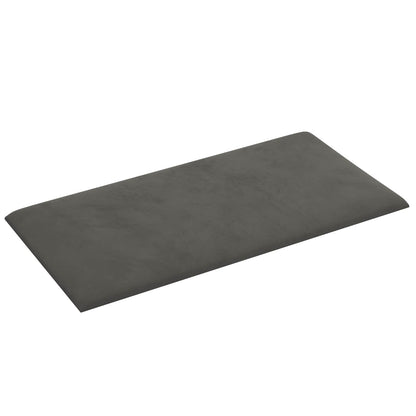 Wandkopfteilen 12 stk. Dunkelgrau Samt