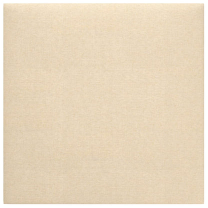 Wandkopfteilen 12 stk. 30 x 30 cm Creme Stoff