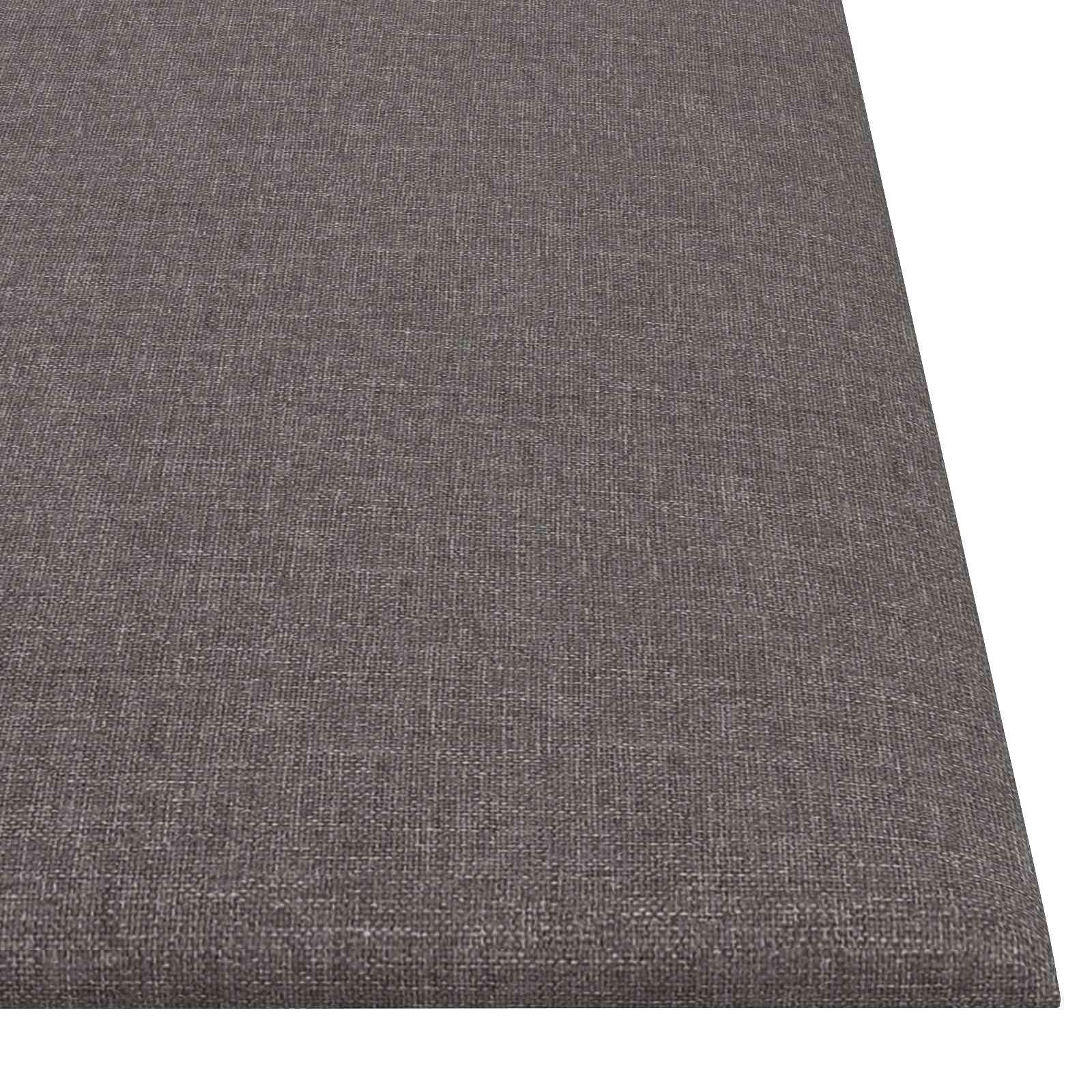 Wandkopfteilen 12 pcs 30 x 30 cm Hellgrau Stoff