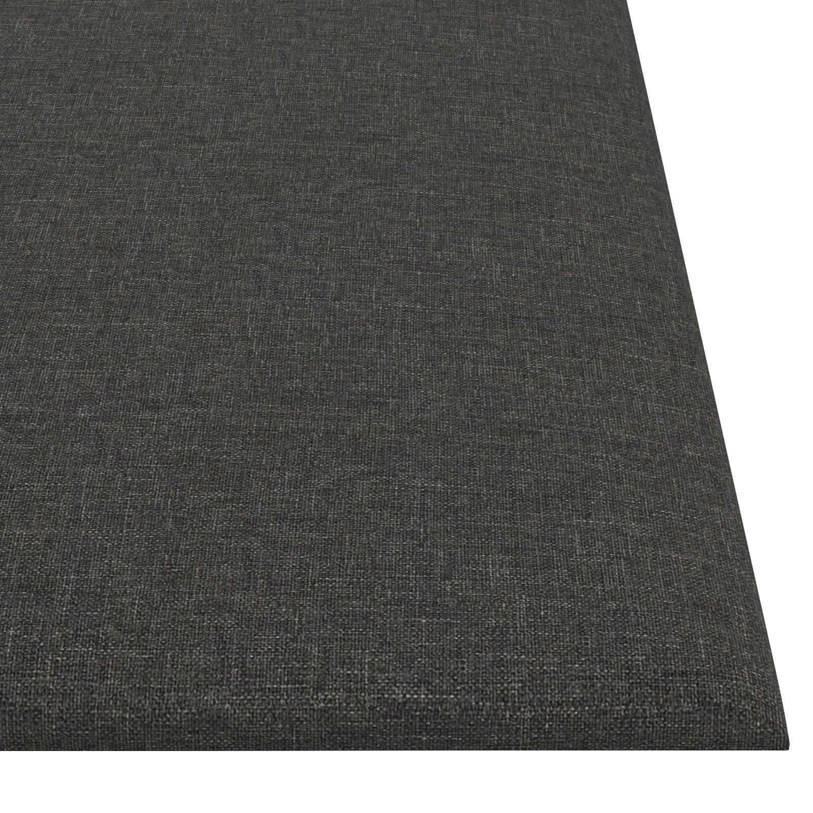 Wandkopfteilen 12 pcs 30 x 30 cm Dunkelgrau Stoff