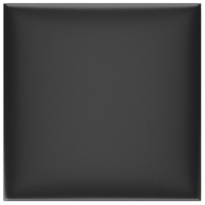 Wandkopfteilen 12 stk. 30 x 30 cm Schwarz Stoff