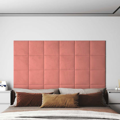 Wandkopfteilen 12 stk. Rosa Samt