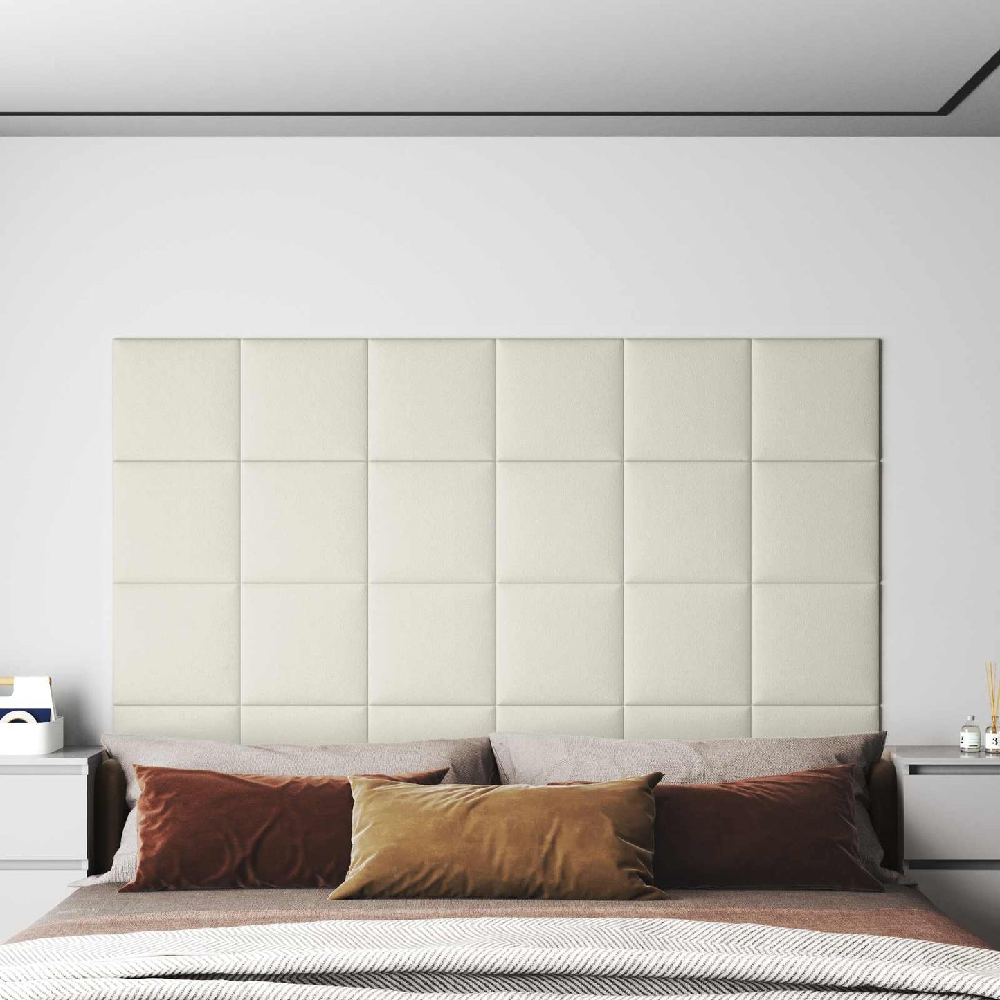 Wandkopfteilen 12 stk. Creme Samt