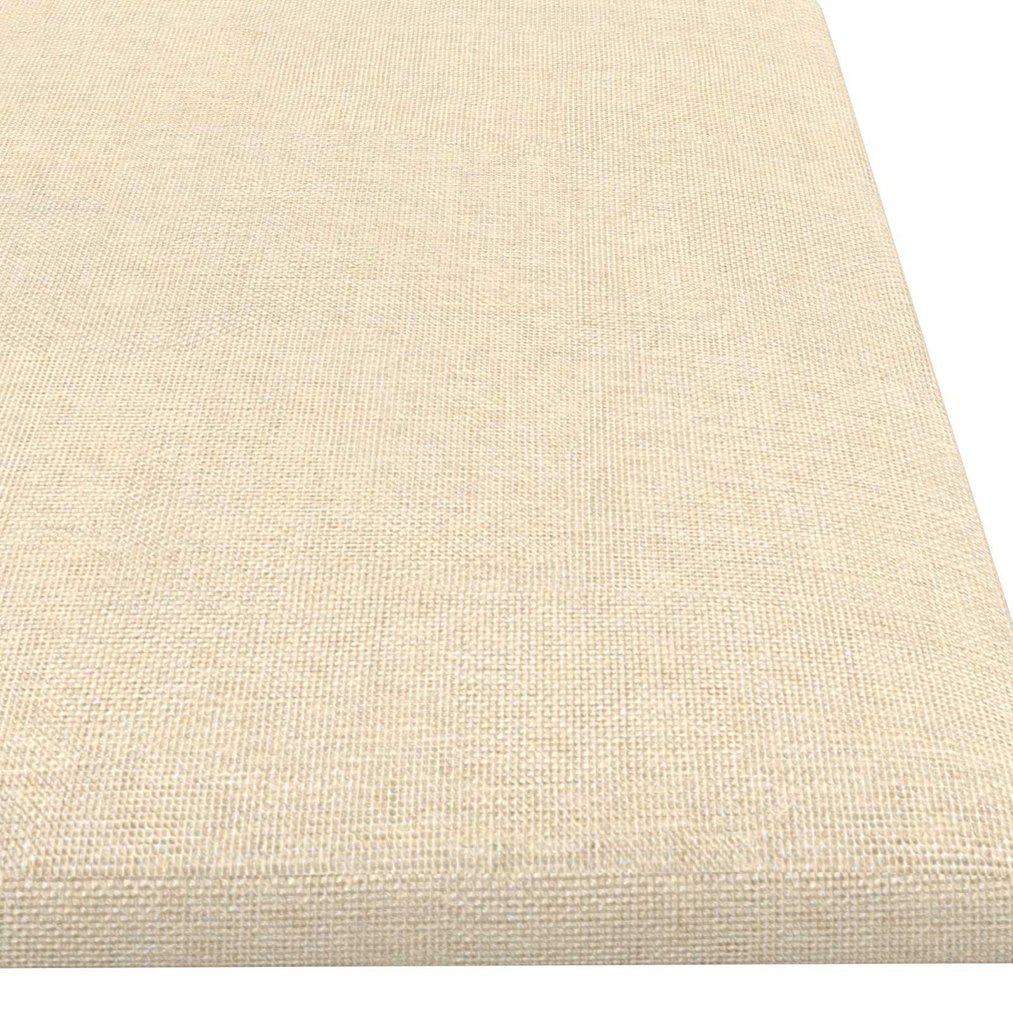 Wandkopfteilen 12 pcs 60 x 15 cm Creme Stoff