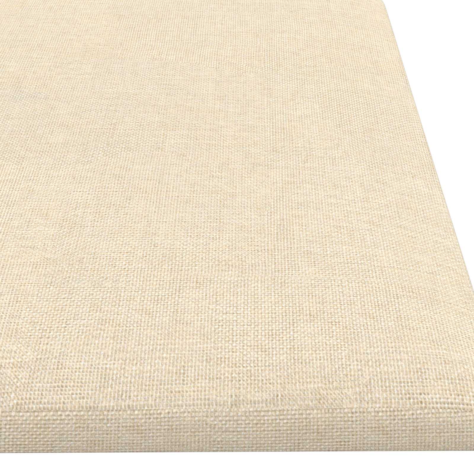 Wandkopfteilen 12 pcs 60 x 15 cm Creme Stoff