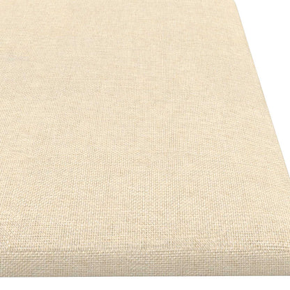 Wandkopfteilen 12 stk. 60 x 15 cm Creme Stoff