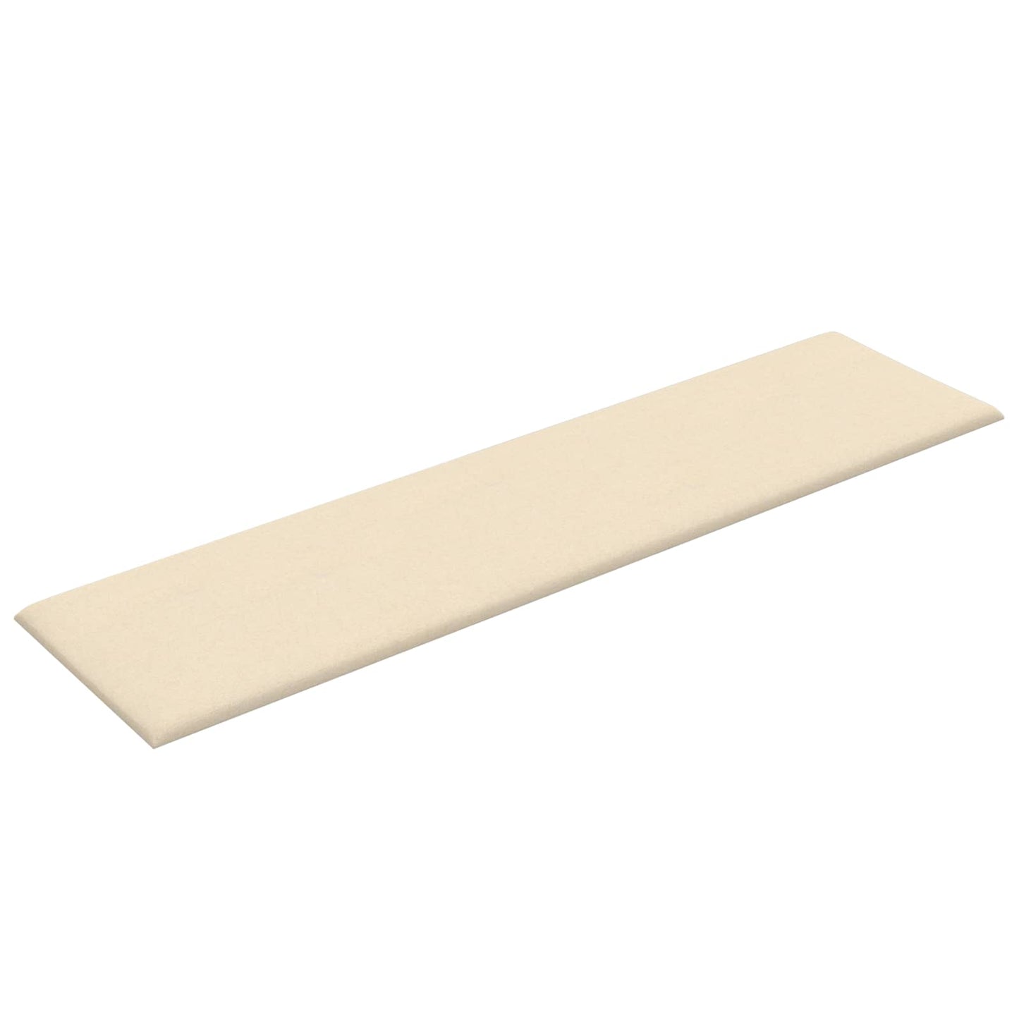 Wandkopfteilen 12 pcs 60 x 15 cm Creme Stoff