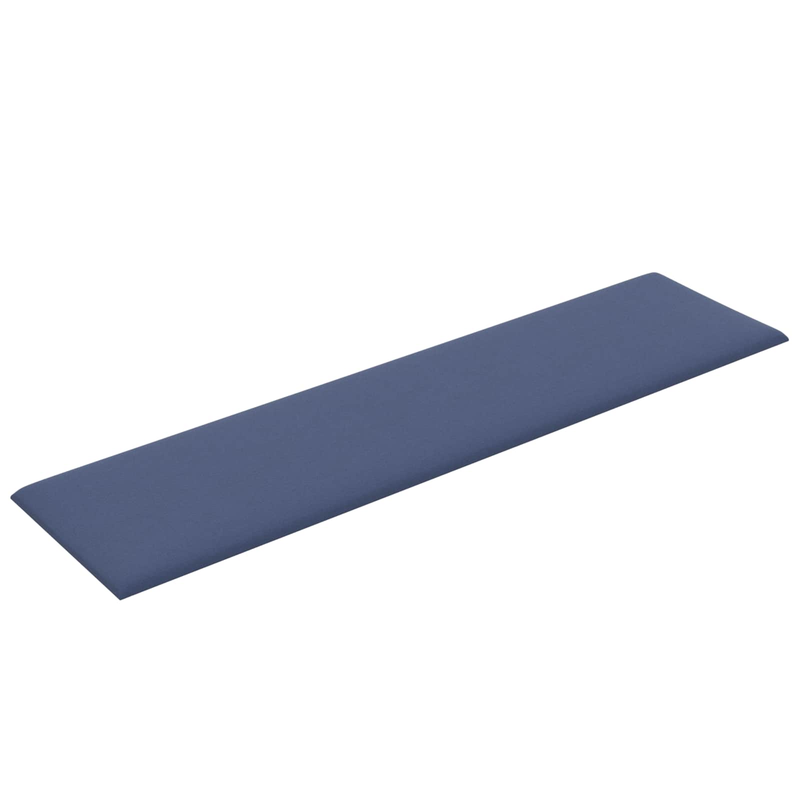 Wandkopfteilen 12 pcs 60 x 15 cm Blau Stoff