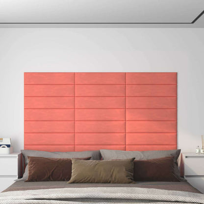 Wandkopfteilen 12 stk. Rosa Samt