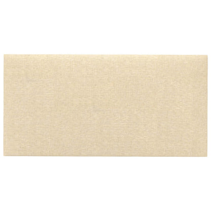 Wandkopfteilen 12 stk. 60 x 30 cm Creme Stoff