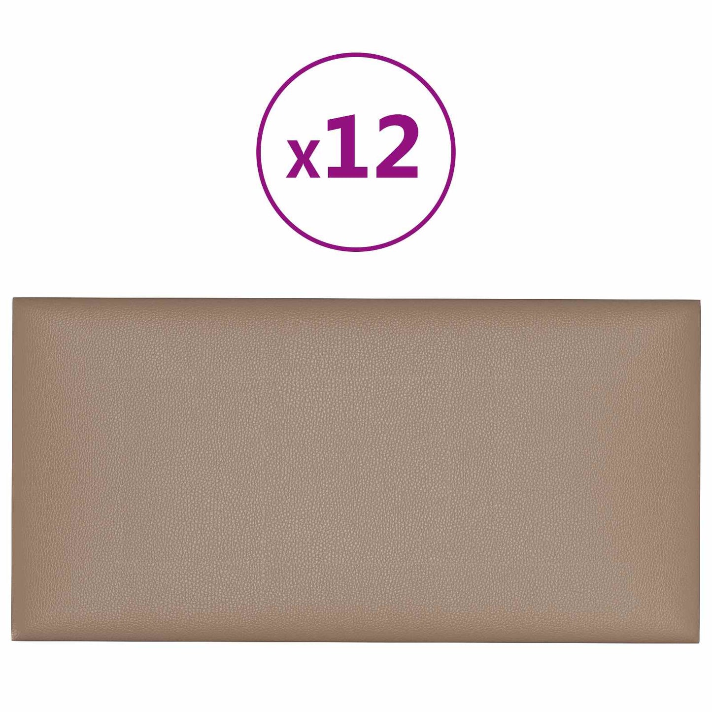Wandkopfteilen 12 stk. 60 x 30 cm Cappuccino Stoff