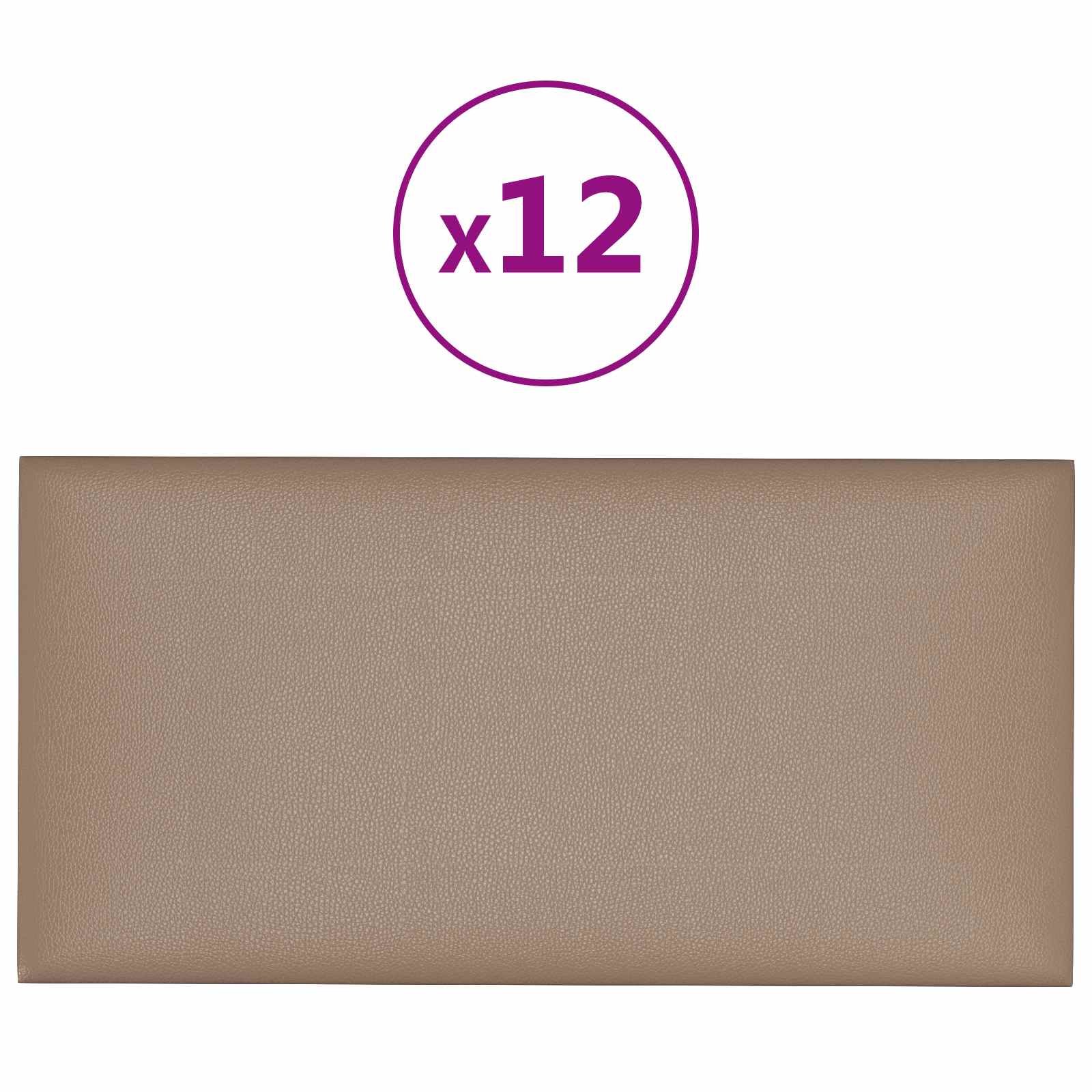 Wandkopfteilen 12 stk. 60 x 30 cm Cappuccino Stoff