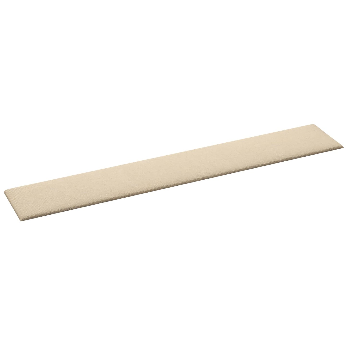 Wandkopfteilen 12 stk. 90 x 15 cm Creme Stoff