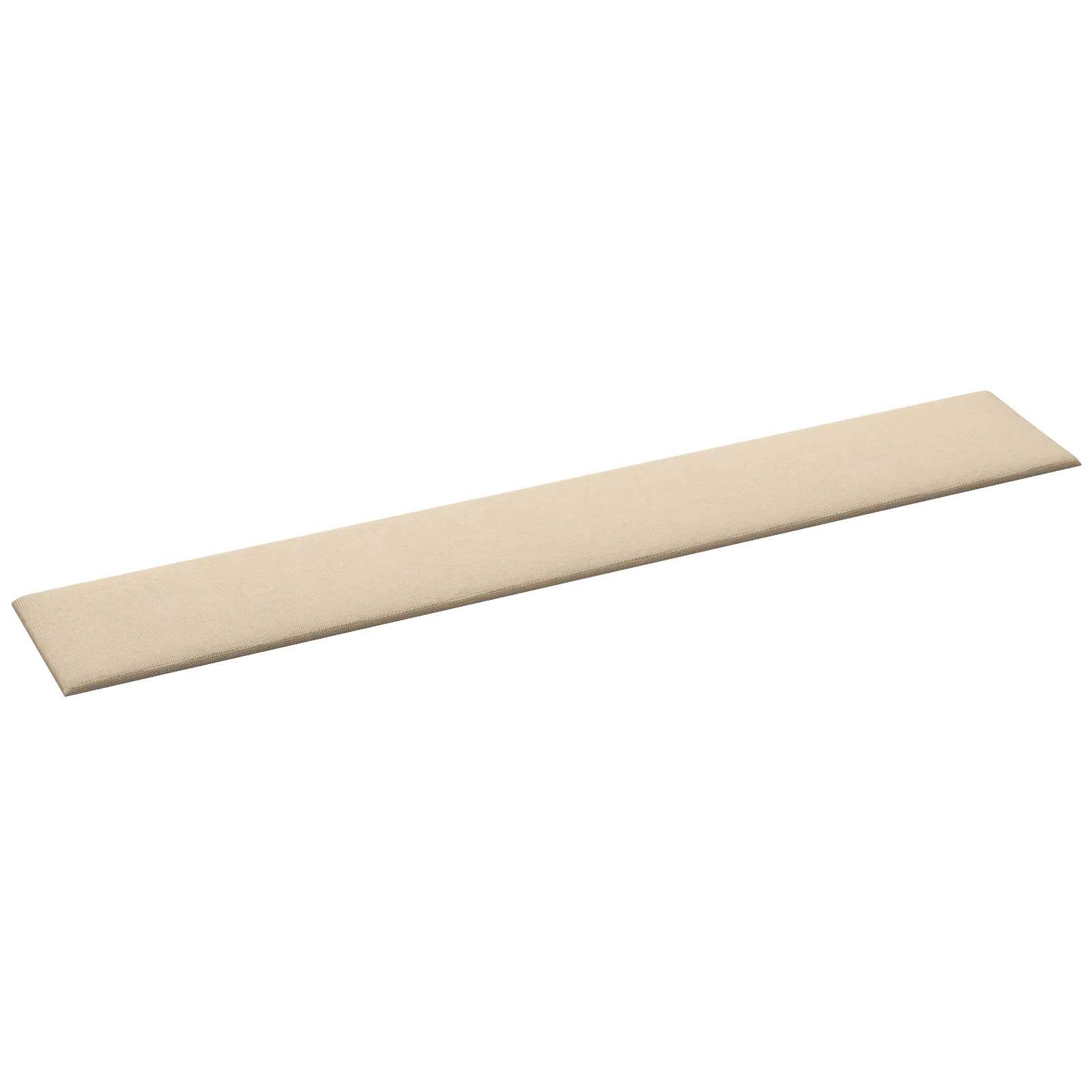 Wandkopfteilen 12 stk. 90 x 15 cm Creme Stoff